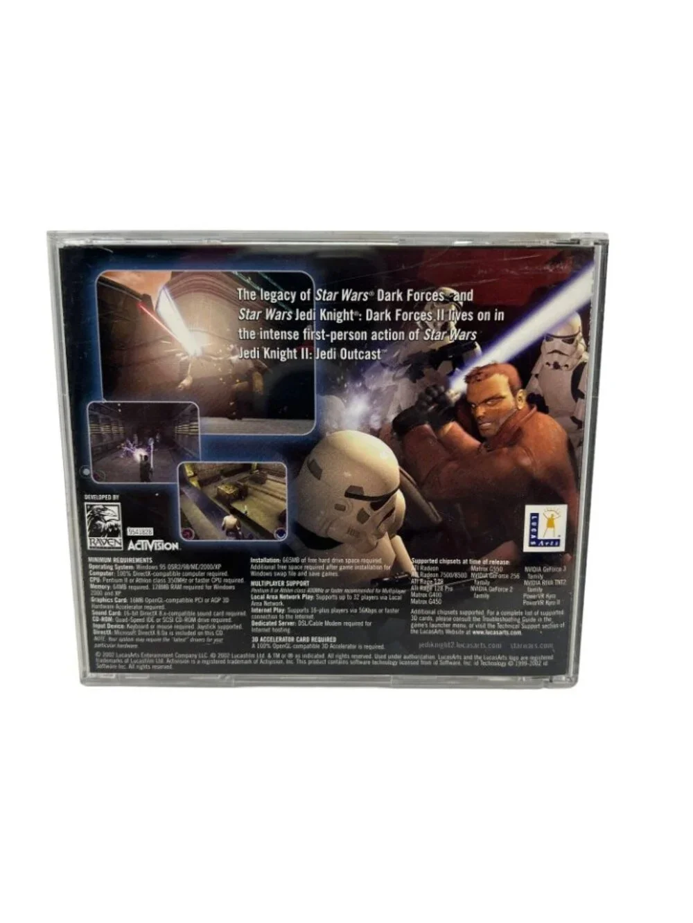 Star Wars Jedi Knight Academy & II 2 Outcast PC Game Lot Tested 2002 2003 Retro